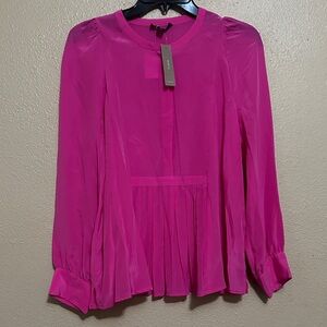 J. Crew Vibrant Pink Blouse